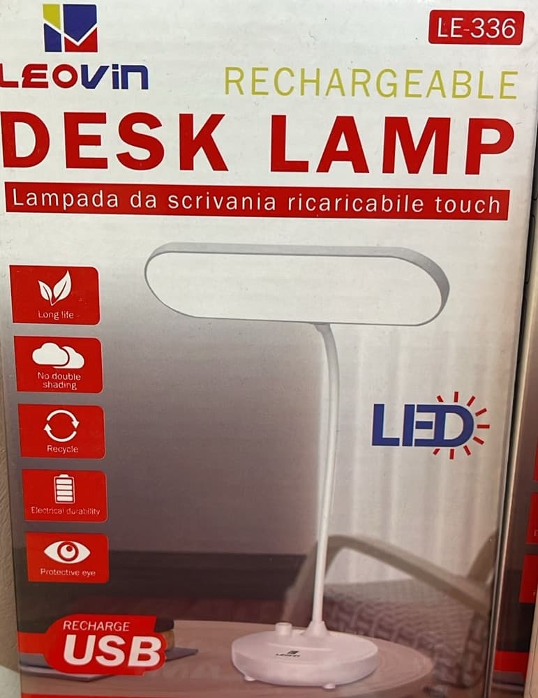 LAMPADA DA SCRIVANIA A LED RICARICABILE USB TOUCH NESSUN DOPPIO OMBREGGIAMENTO LE-336 - 2