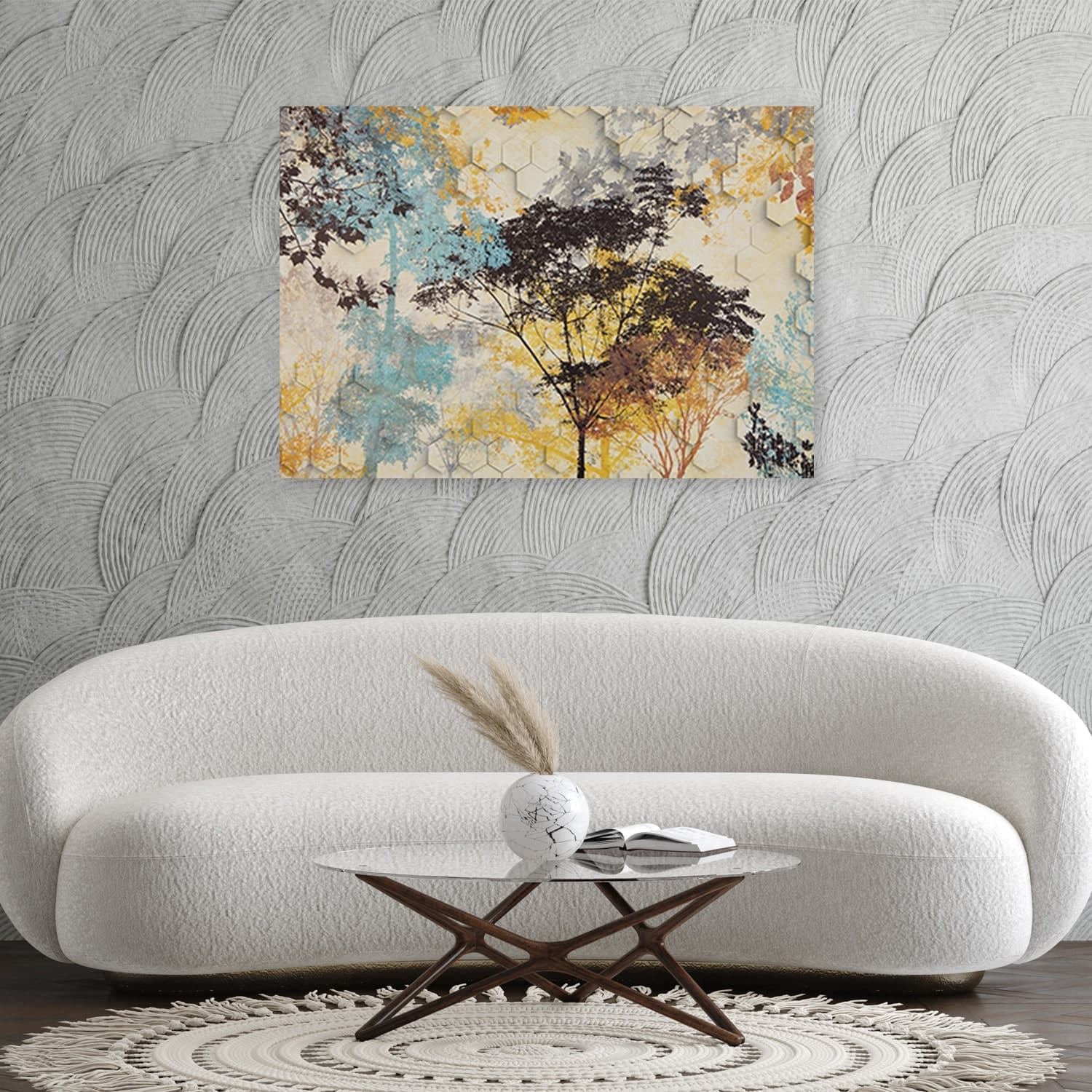 Quadro su tela, Alberi autunnali - 2