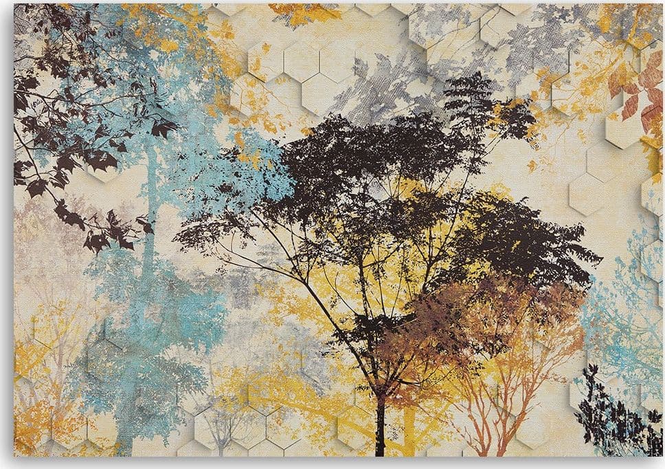 Quadro su tela, Alberi autunnali - 3