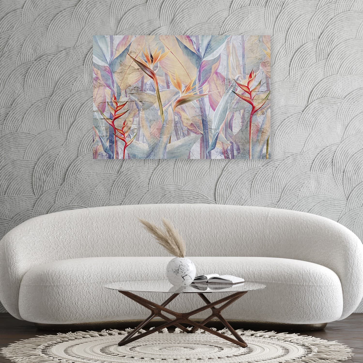 Quadro su tela, Piante pastello - 2