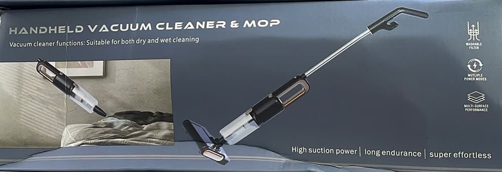 ASPIRAPOLVERE LAVAPAVIMENTI PORTATILE 2IN1 PULITORE LAVASCIUGA MOP PULIZIA A SECCO E UMIDO - 2