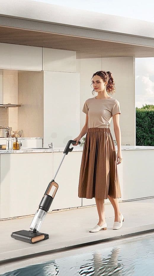 ASPIRAPOLVERE LAVAPAVIMENTI PORTATILE 2IN1 PULITORE LAVASCIUGA MOP PULIZIA A SECCO E UMIDO - 7