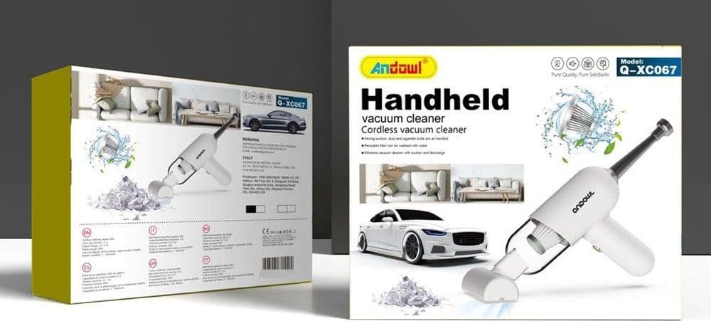 ASPIRAPOLVERE SENZA FILI ELETTRICO PORTATILE RICARICABILE PER AUTO CASA 6000PA Q-XC06 - 2