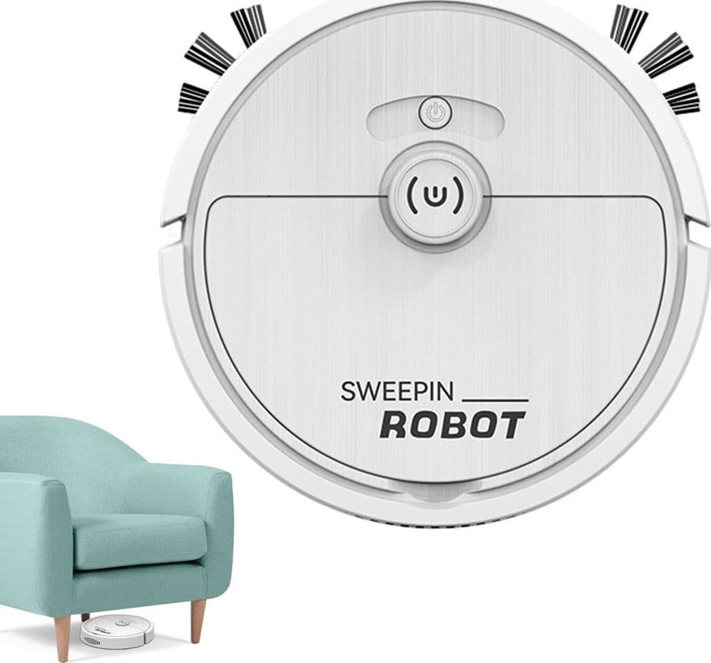 ROBOT SPAZZANTE ASPIRAPOLVERE AUTOMATICO INTELLIGENTE MULTIFUNZIONE PER PULIZIA CASA - 4