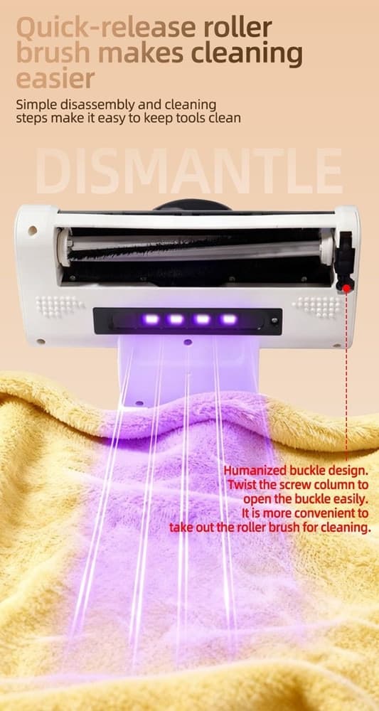 ASPIRAPOLVERE PORTATILE MULTIFUNZIONE INTELLIGENTE 3IN1 PULIZIA PROFONDA ASPIRA ACARI - 6
