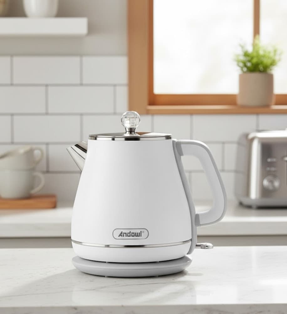 BOLLITORE ELETTRICO IN ACCIAIO INOX CAPACITÀ 1,8 LT 1800 W SPEGNIMENTO AUTOMATICO Q-RS700 - 4