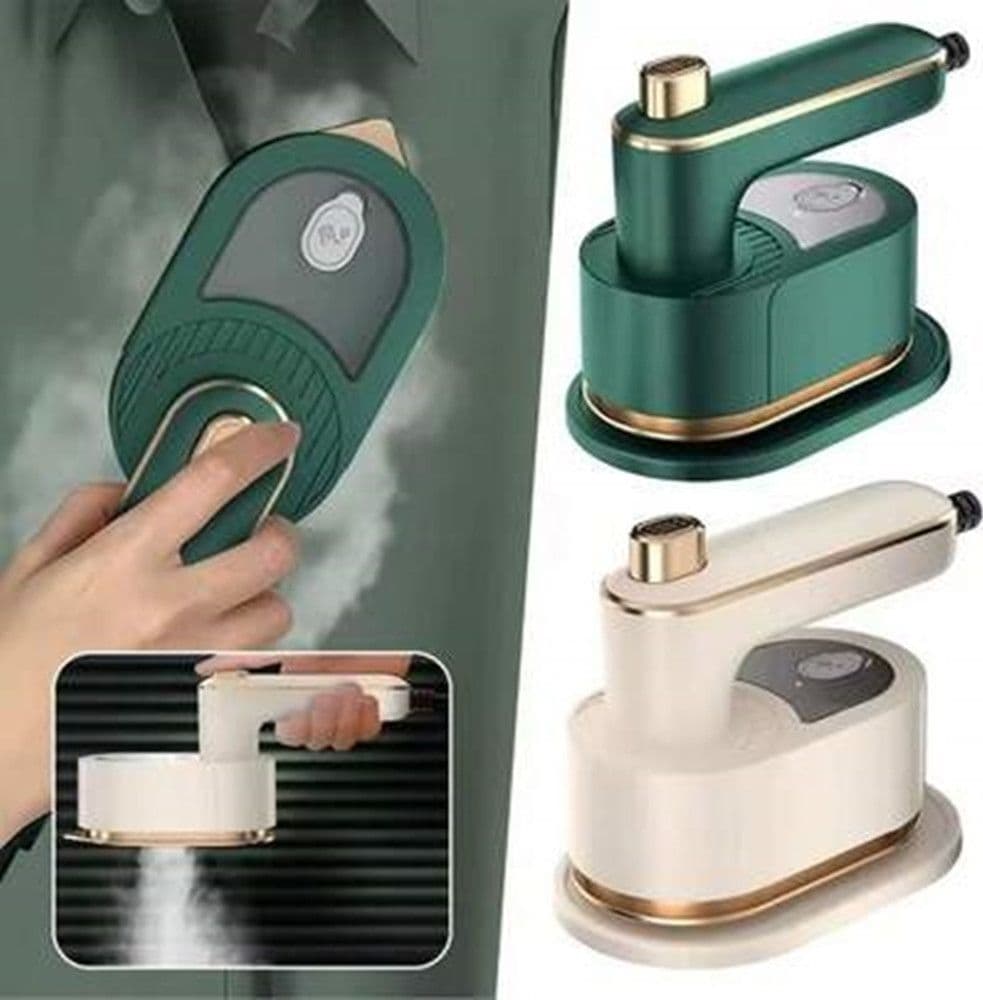 MINI FERRO DA STIRO ELETTRICO PORTATILE PIEGHEVOLE STIRATURA A SECCO VAPORE PER VIAGGI - 9