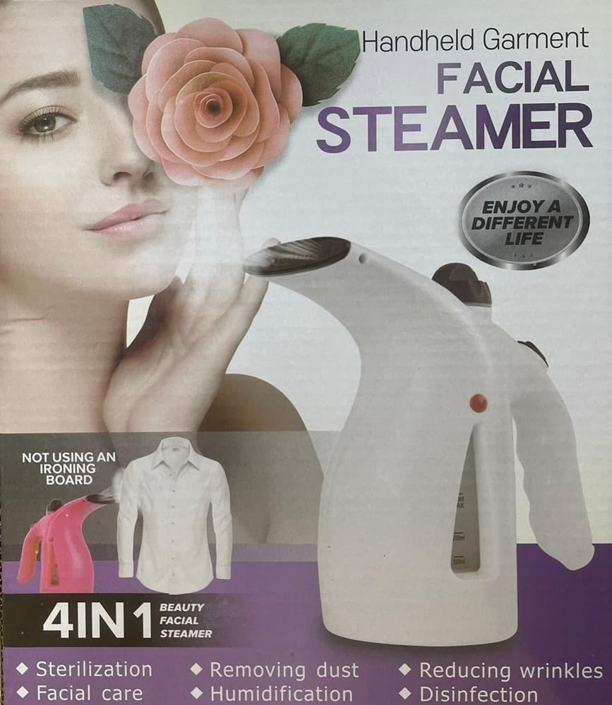 VAPORIZZATORE PORTATILE MULTIFUNZIONE PER INDUMENTI VISO 4IN1 STIRA STERILIZZA UMIDIFICA - 3