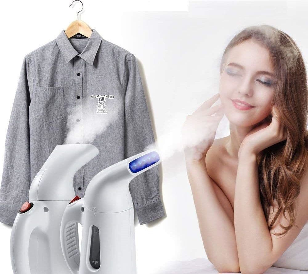 VAPORIZZATORE PORTATILE MULTIFUNZIONE PER INDUMENTI VISO 4IN1 STIRA STERILIZZA UMIDIFICA - 9