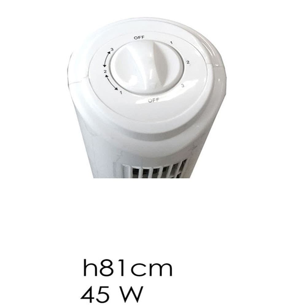 VENTILATORE A TORRE BIANCO COLONNA H81 3 VELOCITÀ 45 W SLIM OSCILLANTE FLUSSO ARIA FRESCA - 3