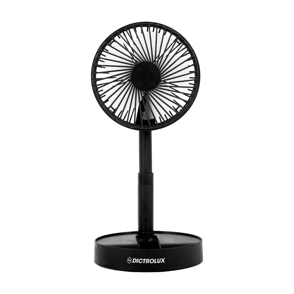 VENTILATORE DA SCRIVANIA PIEGHEVOLE RICARICABILE USB 5 WATT 3 VELOCITÀ ALTEZZA REGOLABILE - 3