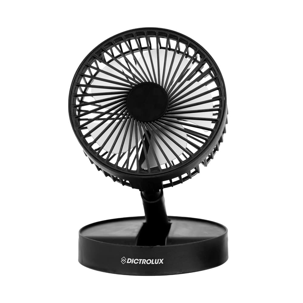 VENTILATORE DA SCRIVANIA PIEGHEVOLE RICARICABILE USB 5 WATT 3 VELOCITÀ ALTEZZA REGOLABILE - 4