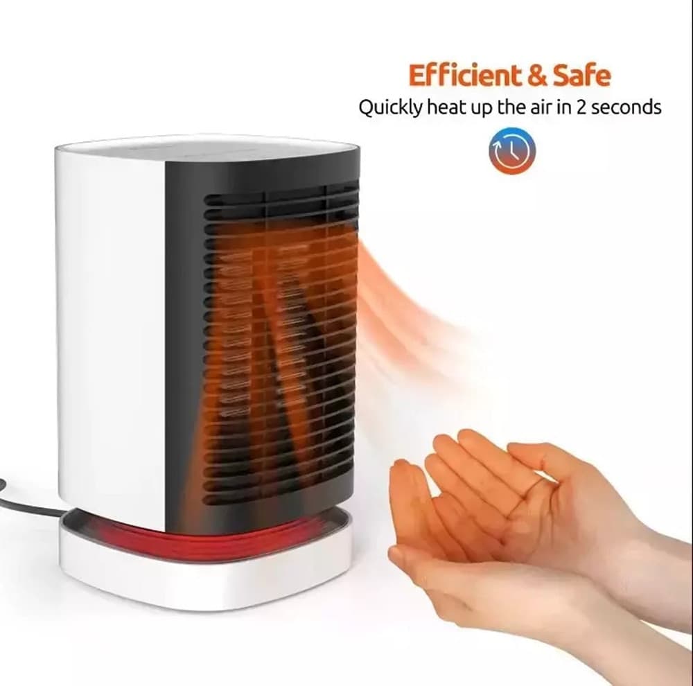 MINI TERMOVENTILATORE RISCALDATORE ELETTRICO PORTATILE COMPATTO 950 WATT Q-NF002 - 3