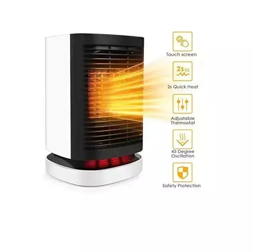 MINI TERMOVENTILATORE RISCALDATORE ELETTRICO PORTATILE COMPATTO 950 WATT Q-NF002 - 4