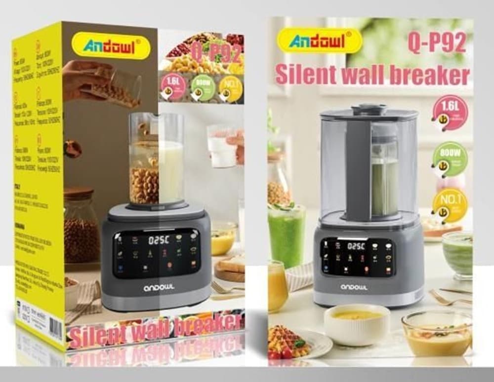FRULLATORE ELETTRICO MULTIFUNZIONALE CARAFFA DA 1,6 LT 800 WATT CON DISPLAY DIGITALE Q-P92 - 2