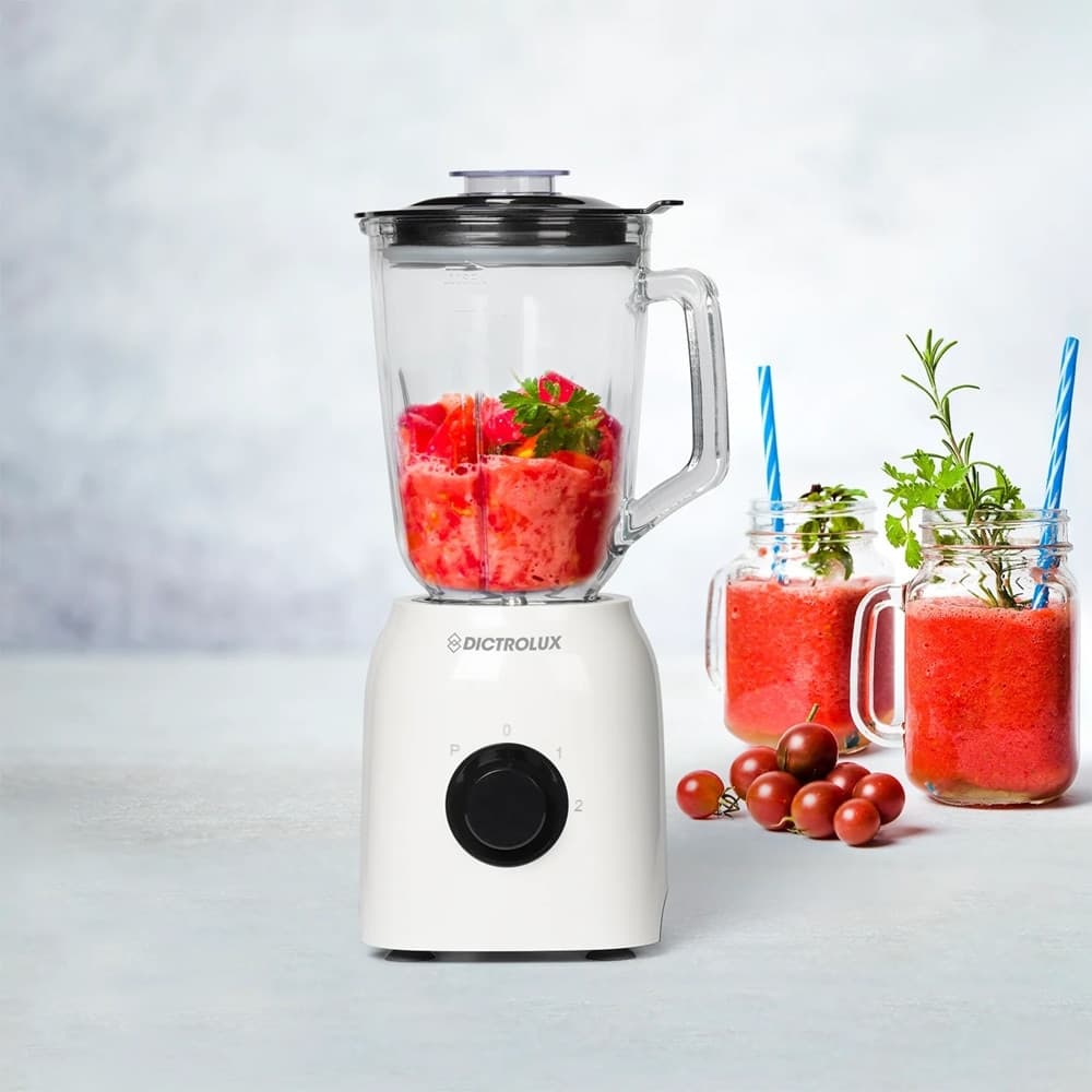 FRULLATORE ELETTRICO 800W 1,5LT CON CARAFFA IN VETRO ESTRAIBILE 2 VELOCITÀ REGOLABILI - 4