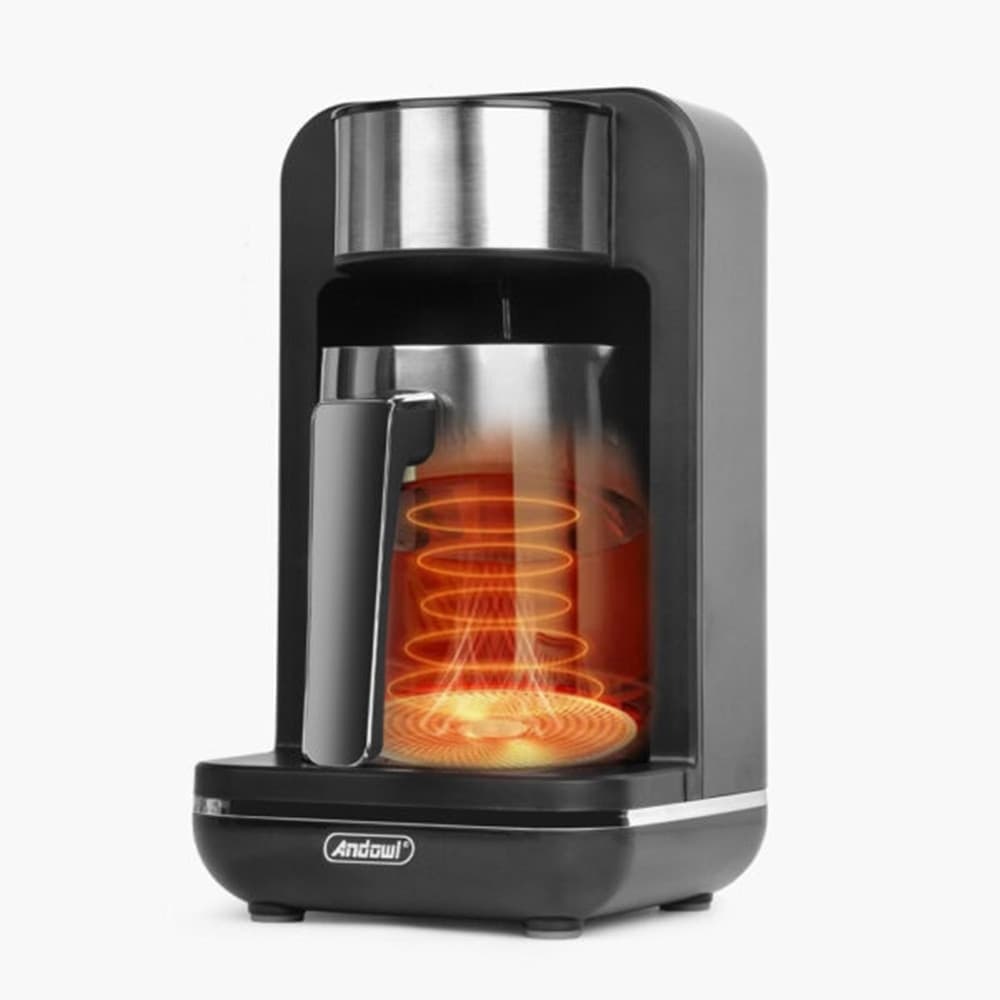 MACCHINA DA CAFFÈ CAFFETTIERA ELETTRICA 120V CAPACITÀ 4 TAZZE PER CAFFÈ TURCO GRECO Q-CF89 - 5