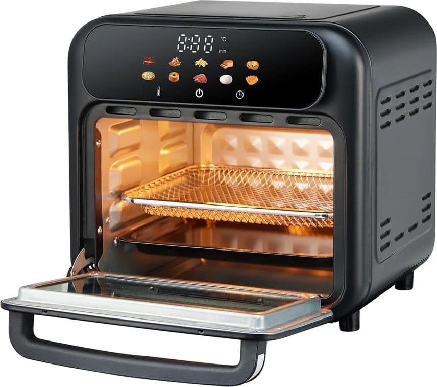 FORNO FRIGGITRICE AD ARIA MULTIFUNZIONE 870W 10LT CON DISPLAY TOUCH LED LUCE 10 PROGRAMMI - 5