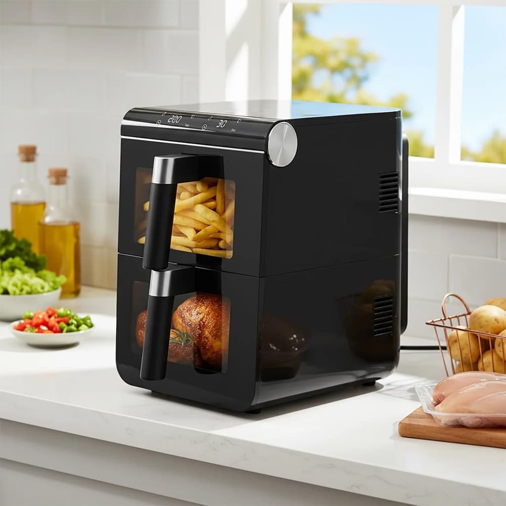 FRIGGITRICE AD ARIA DOPPIO CESTELLO OBLO' 11 LITRI 2800W CON SCHERMO DIGITALE 13 PROGRAMMI - 3