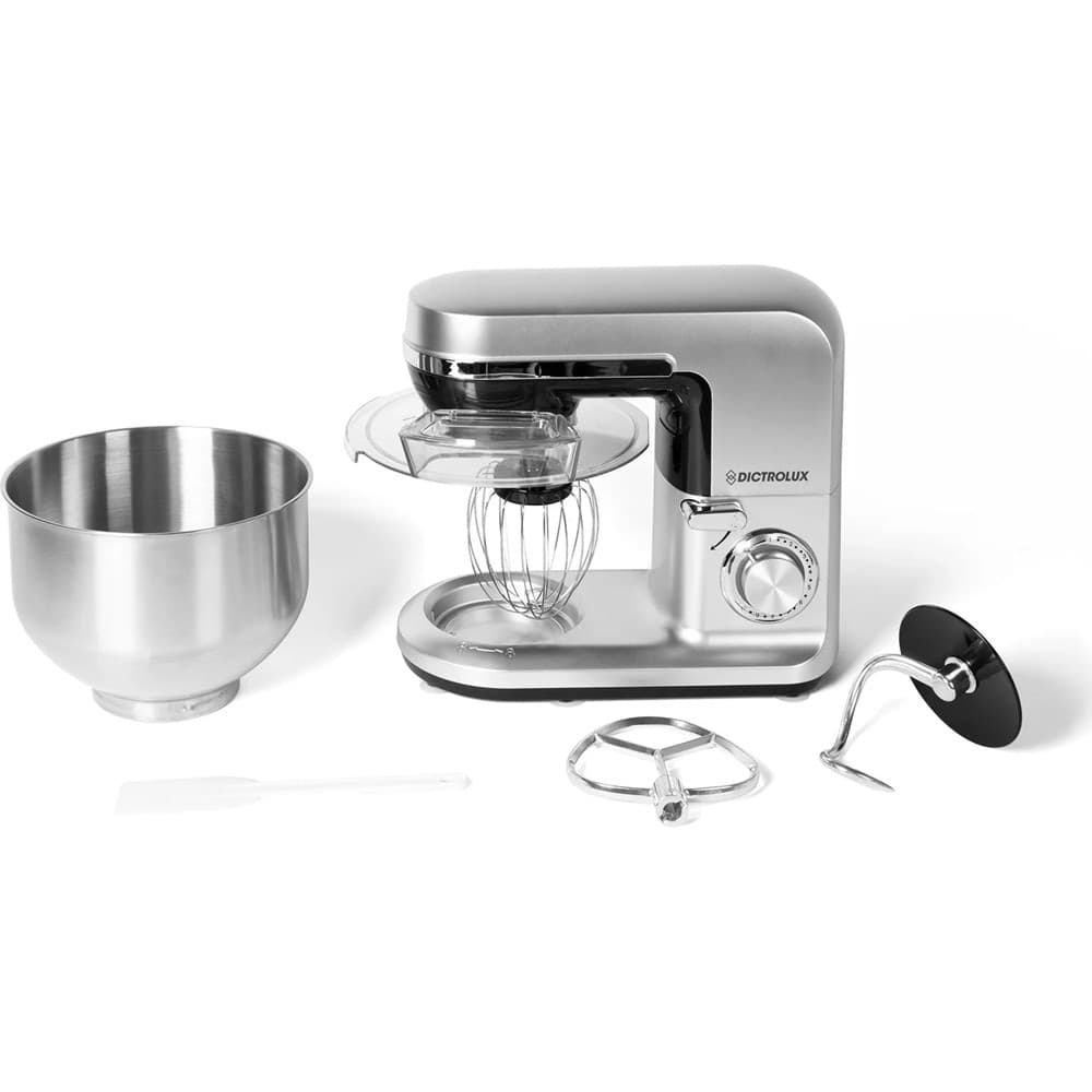 IMPASTATRICE PLANETARIA CUCINA MULTIFUNZIONE CON CIOTOLA ACCIAIO 6,2LT 1300W MANOPOLA LED - 3