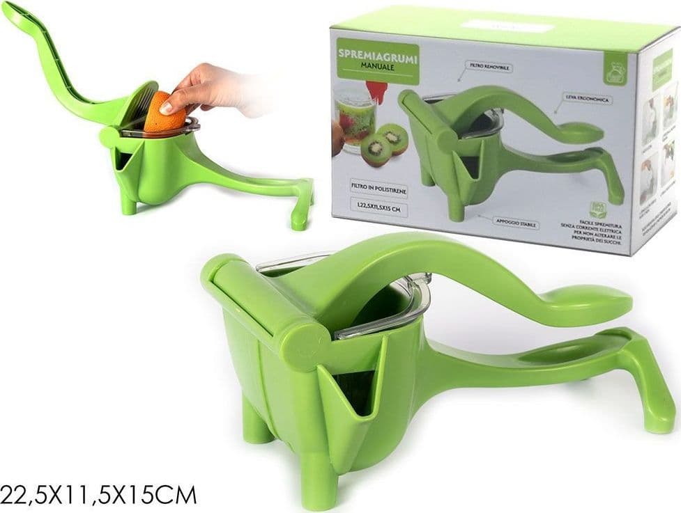 SPREMIAGRUMI MANUALE PORTATILE ESTRATTORE FRUTTA CON FILTRO IN POLISTIRENE RIMOVIBILE - 2