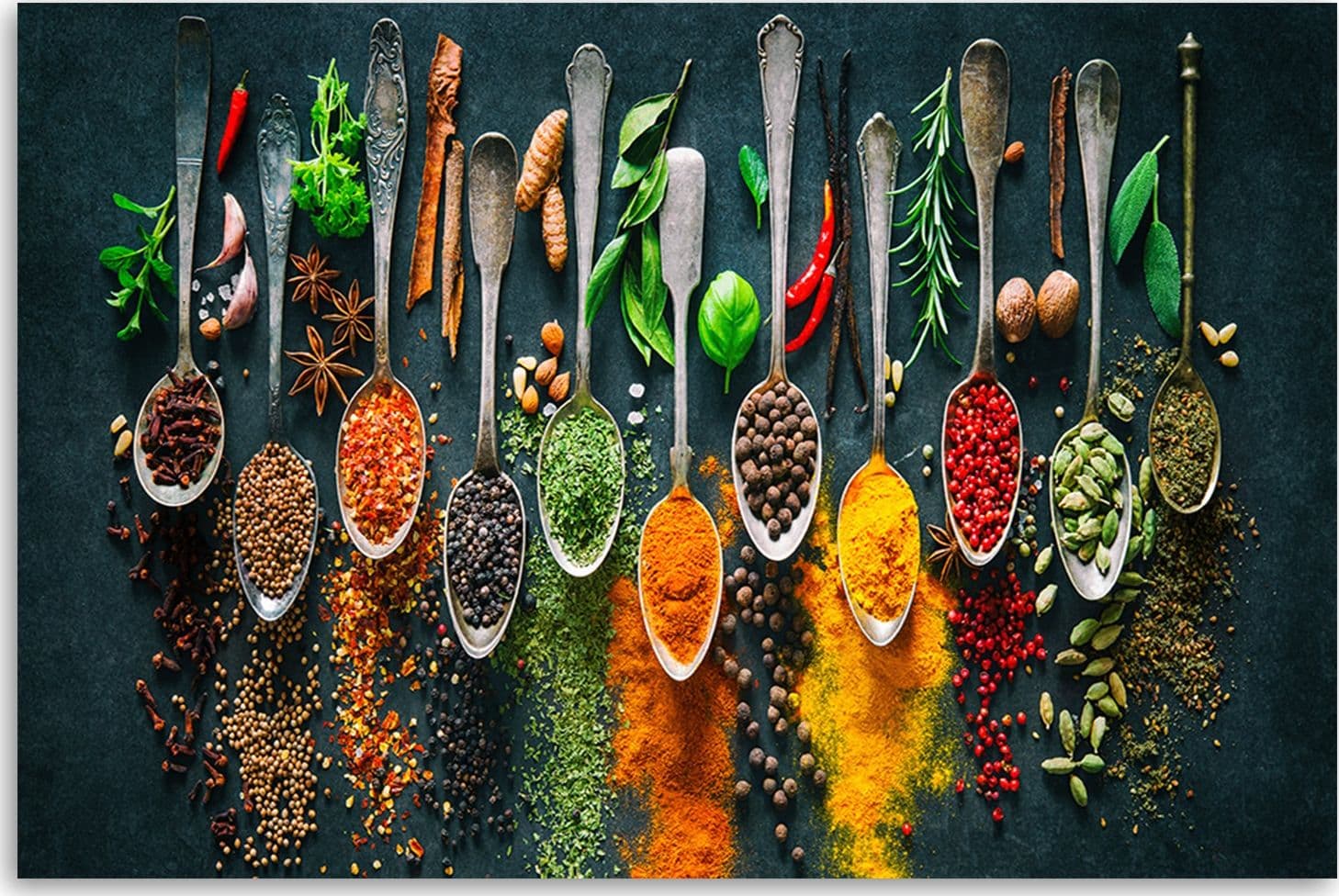Quadro su tela, Erbe spezie per la cucina - 3