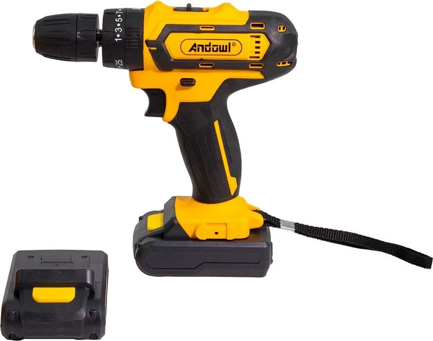 SET TRAPANO AVVITATORE CACCIAVITE DI PERFORAZIONE A BATTERIA ELETTRICO CON VALIGETTA Q-1983 - 7