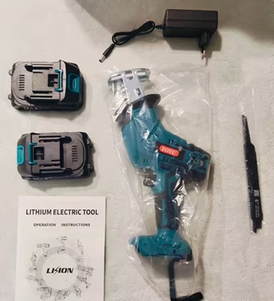 SEGHETTO SEGA A GATTUCCIO ELETTRICA CON LAME INTERCAMBIABILI 2 BATTERIE 48V LITIO 2800SPM - 3