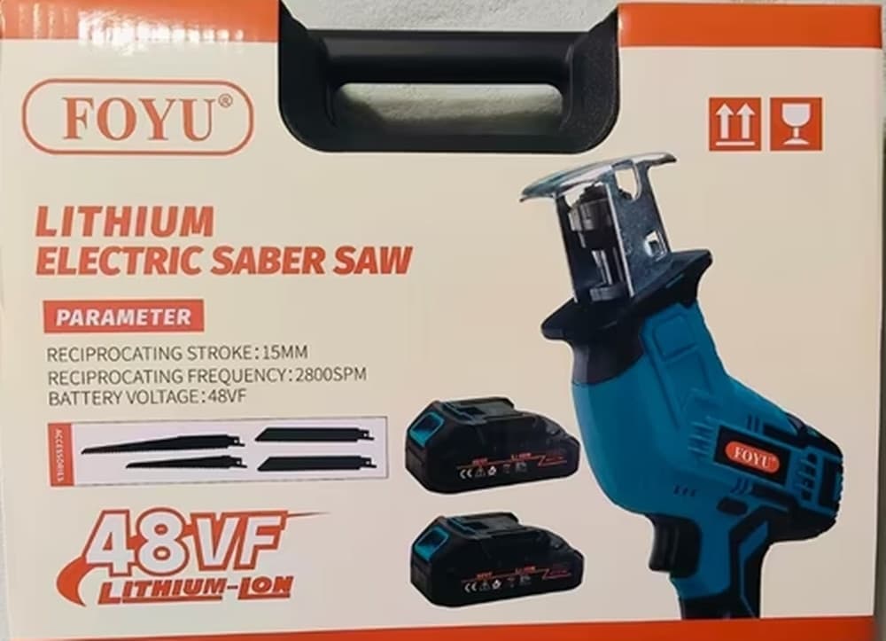 SEGHETTO SEGA A GATTUCCIO ELETTRICA CON LAME INTERCAMBIABILI 2 BATTERIE 48V LITIO 2800SPM - 4