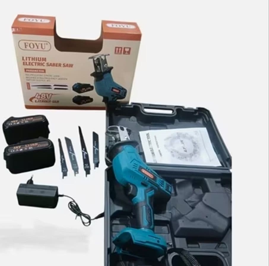SEGHETTO SEGA A GATTUCCIO ELETTRICA CON LAME INTERCAMBIABILI 2 BATTERIE 48V LITIO 2800SPM - 7
