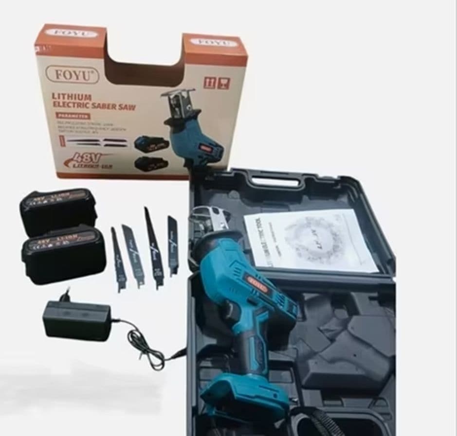 SEGHETTO SEGA A GATTUCCIO ELETTRICA CON LAME INTERCAMBIABILI 2 BATTERIE 48V LITIO 2800SPM - 7