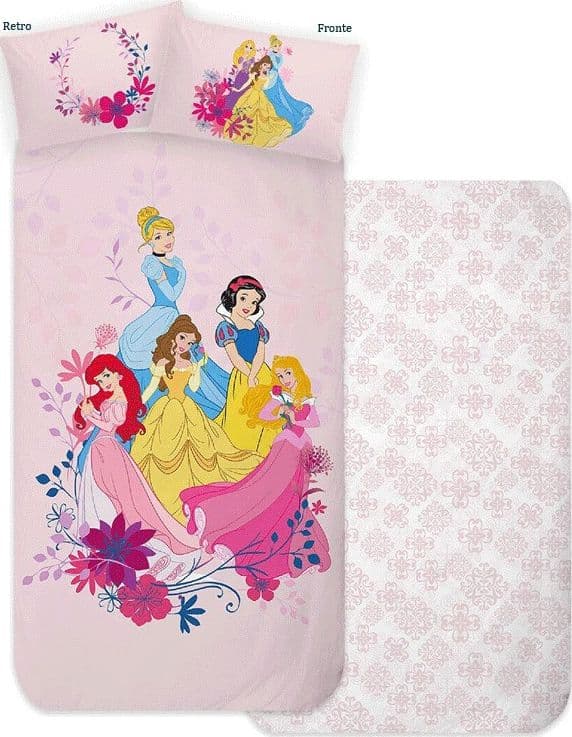 Completo letto singolo Principesse Disney in cotone - 3