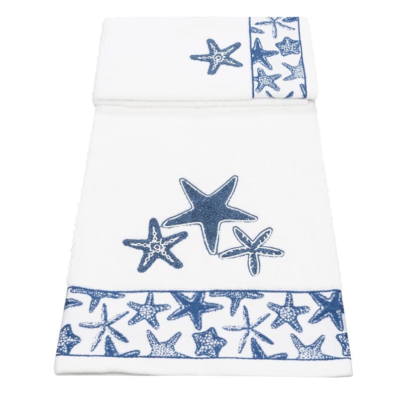 Set asciugamano bagno Vingi Ricami Stelle marine - 8