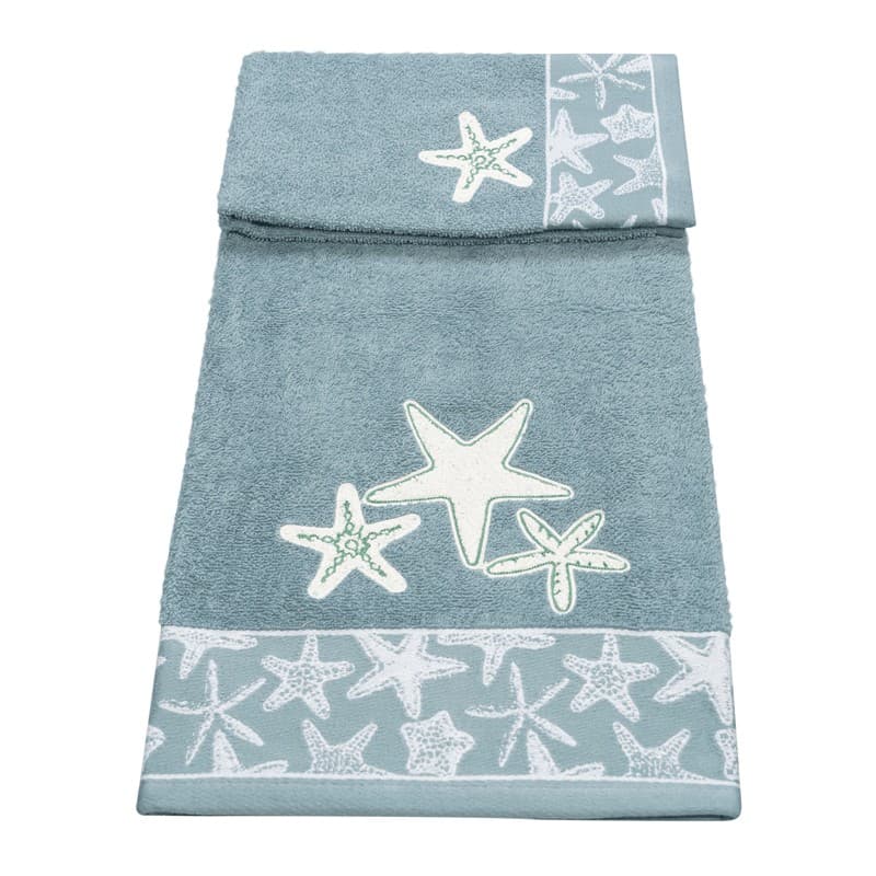 Set asciugamano bagno Vingi Ricami Stelle marine - 11