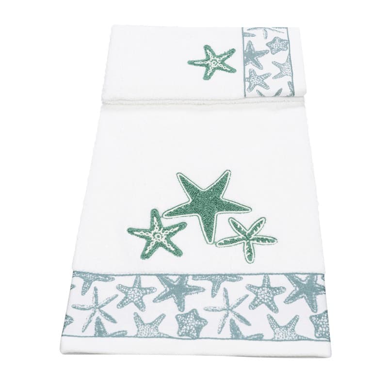 Set asciugamano bagno Vingi Ricami Stelle marine - 13