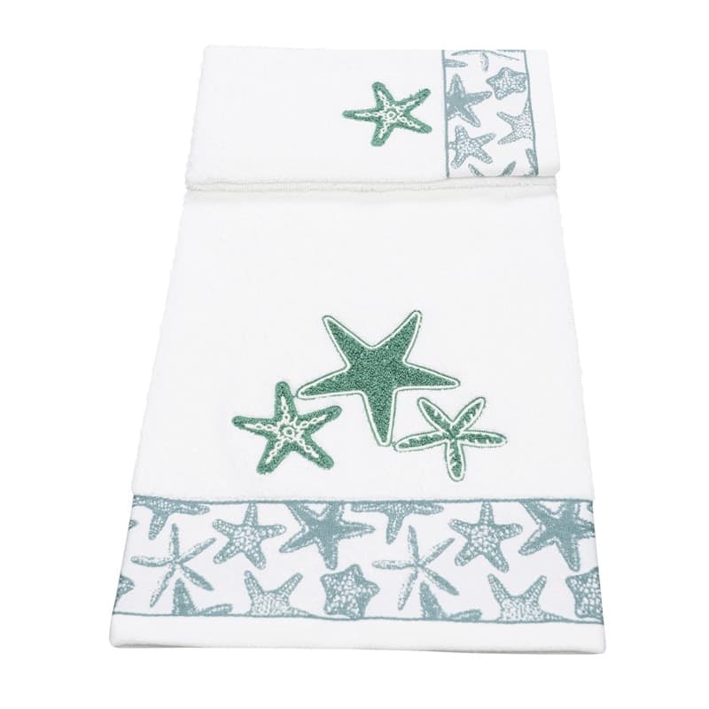Set asciugamano bagno Vingi Ricami Stelle marine - 3