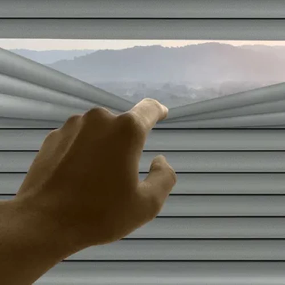 TENDA VENEZIANA GRIGIA IN PVC 120X160CM PER PORTAFINESTRA FINESTRA PARASOLE TPL45 037949 - 5