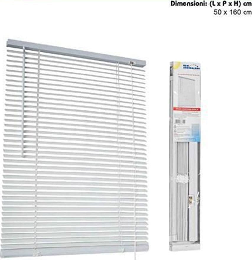 TENDA VENEZIANA BIANCA IN PVC 50X160 CM PER PORTAFINESTRA FINESTRA PARASOLE TPL90 481421 - 3