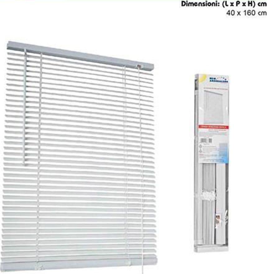 TENDA VENEZIANA BIANCA IN PVC 40X160CM PER PORTAFINESTRA FINESTRA PARASOLE TPL03 677411A - 2