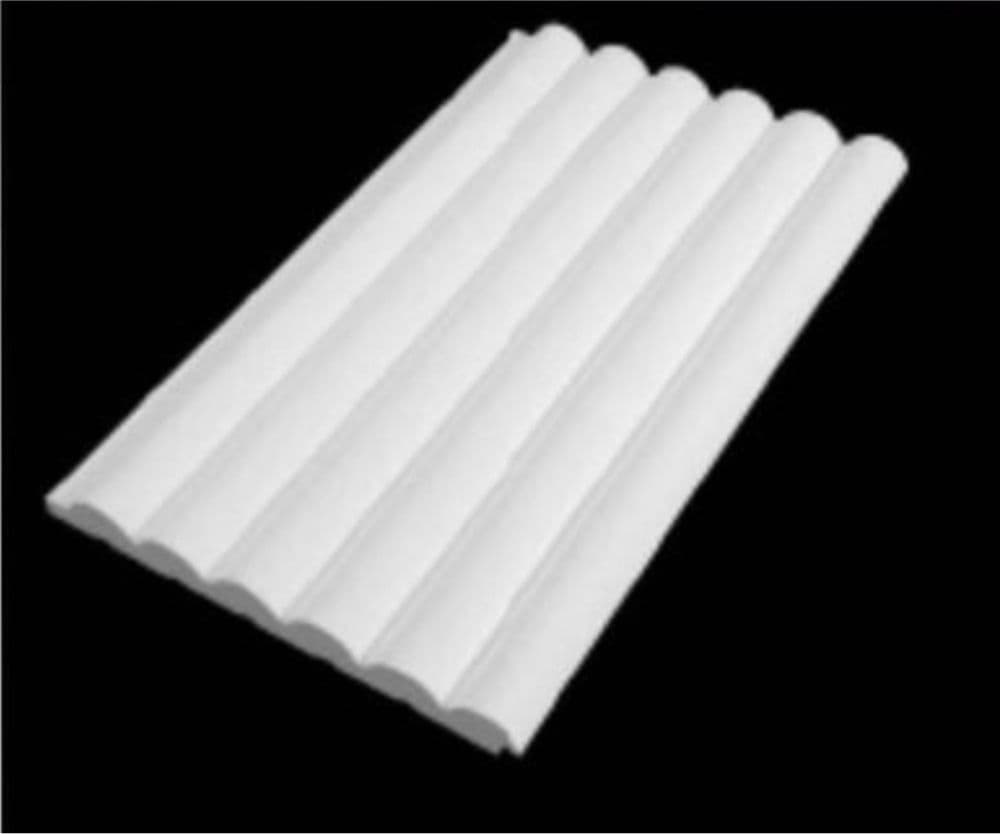 Pannello Decorativo 3D in PS Bianco Effetto Doghe 12x120x2900mm Parete - 4