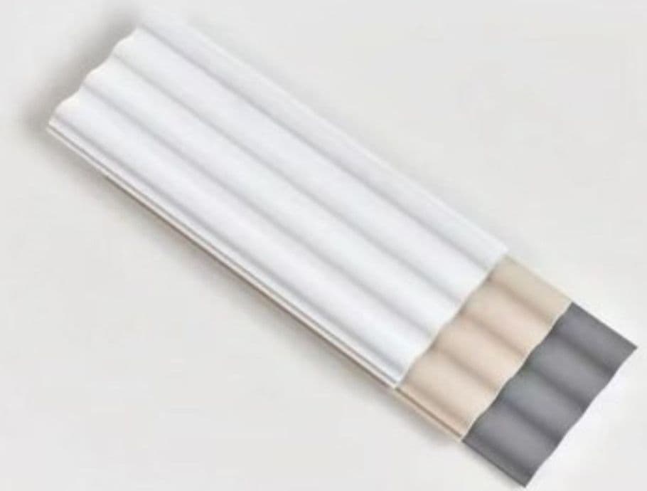 Pannello decorativo 3D da parete bianco 12x120x290 cm effetto ondulato in PS - 3