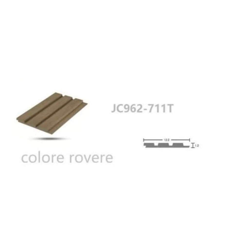 Pannello decorativo 3D effetto rovere 12x122x290 cm doghe verticali in PS - 4