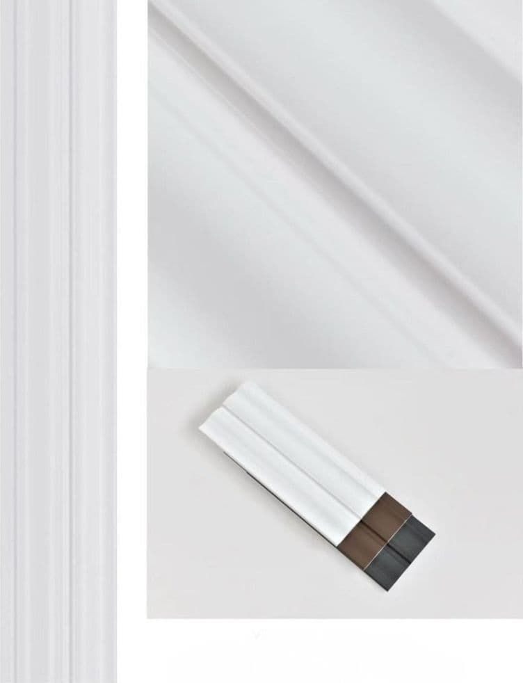 Pannello decorativo 3D bianco 13x122x290 cm effetto doghe moderne in PS