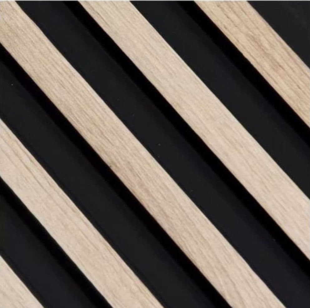 Pannello decorativo 3D doghe legno e nero 12x120x290 cm rivestimento parete - 3