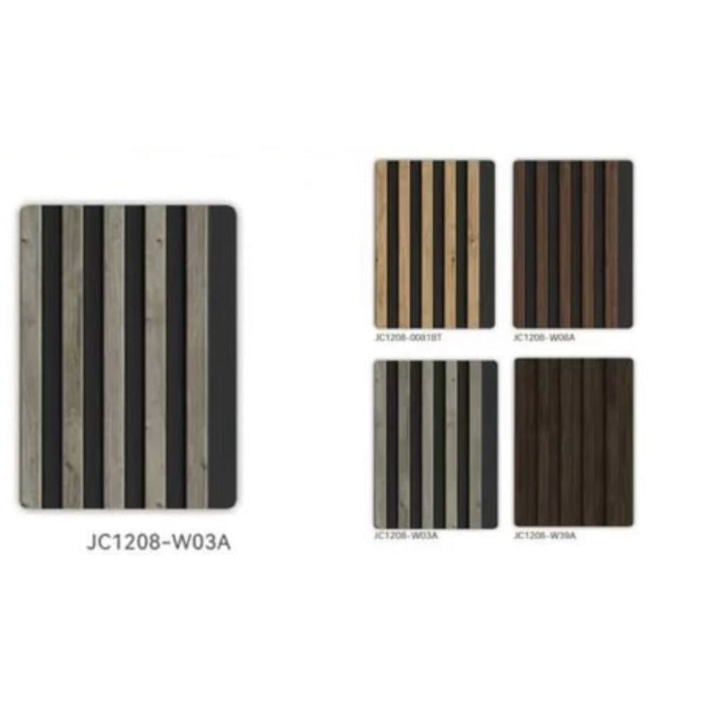 Pannello decorativo 3D doghe grigio e nero 12x120x290 cm effetto legno in PS - 4