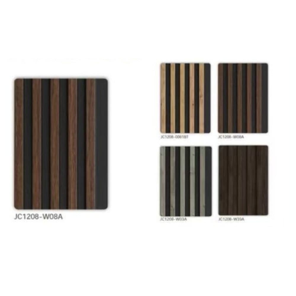 Pannello decorativo 3D doghe legno scuro e nero 12x120x290 cm in PS moderno - 4