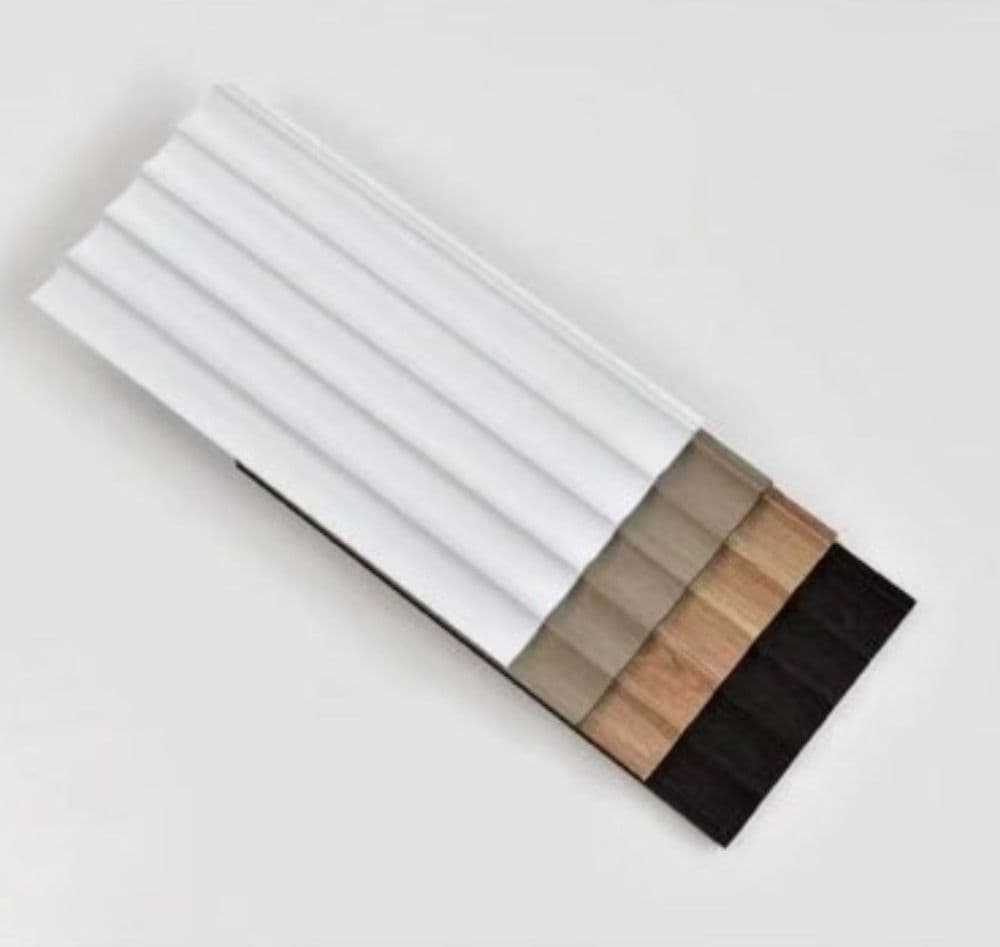 Pannello decorativo 3D bianco 11x148x290 cm effetto ondulato moderno in PS - 3