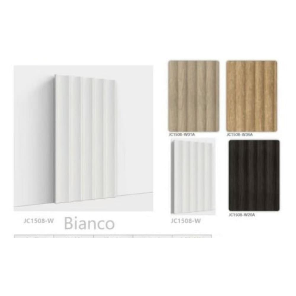 Pannello decorativo 3D bianco 11x148x290 cm effetto ondulato moderno in PS - 4