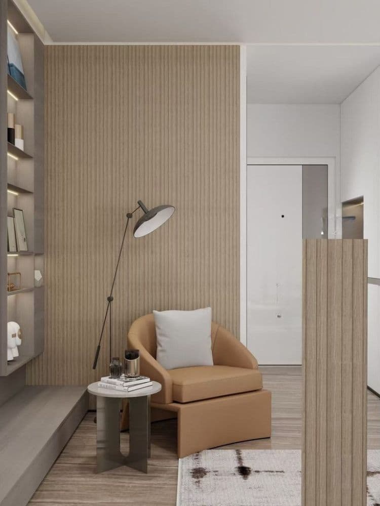 Pannello decorativo 3D effetto legno chiaro 12x167x290 cm rivestimento parete - 2