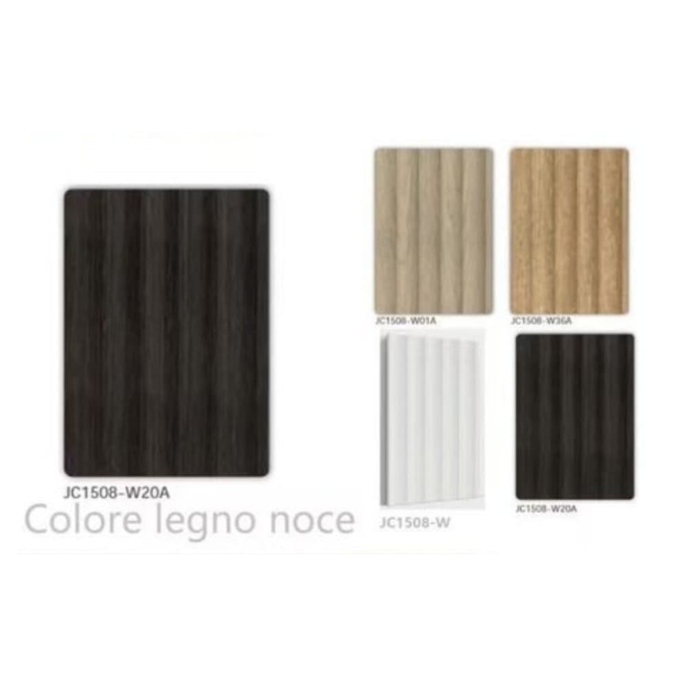 Pannello decorativo 3D effetto noce 11x148x290 cm rivestimento parete in PS - 4